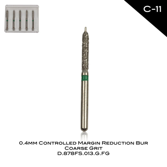 0.4mm Controlled Margin Reduction Bur Coarse Grit C-11 - Incidental