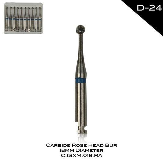 Carbide Rose Head Bur 18mm Diameter - D-24 - Incidental