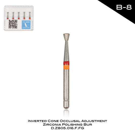 Inverted Cone Occlusal Adjustment Zirconia Polishing Bur - B - 8 - Incidental