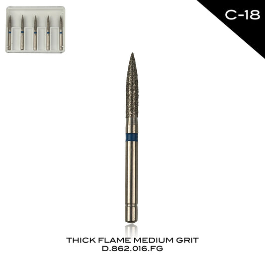 Thick Flame Medium Grit C-18 - Incidental